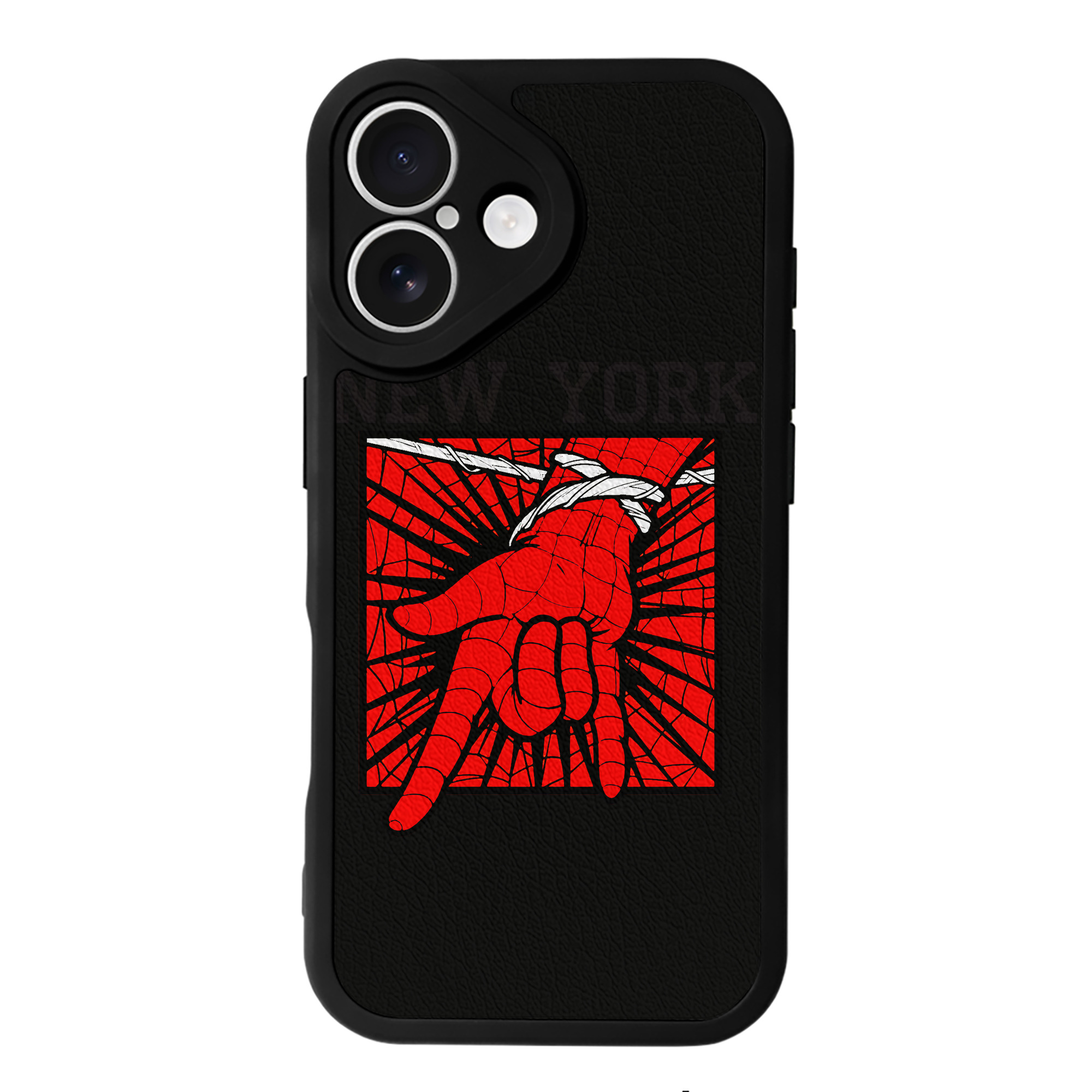 （画像用） Spider Man スパイダーマン 【iPhone 16シリーズ対応】シリコンスマホケース（レザー調） 材質：シリコン